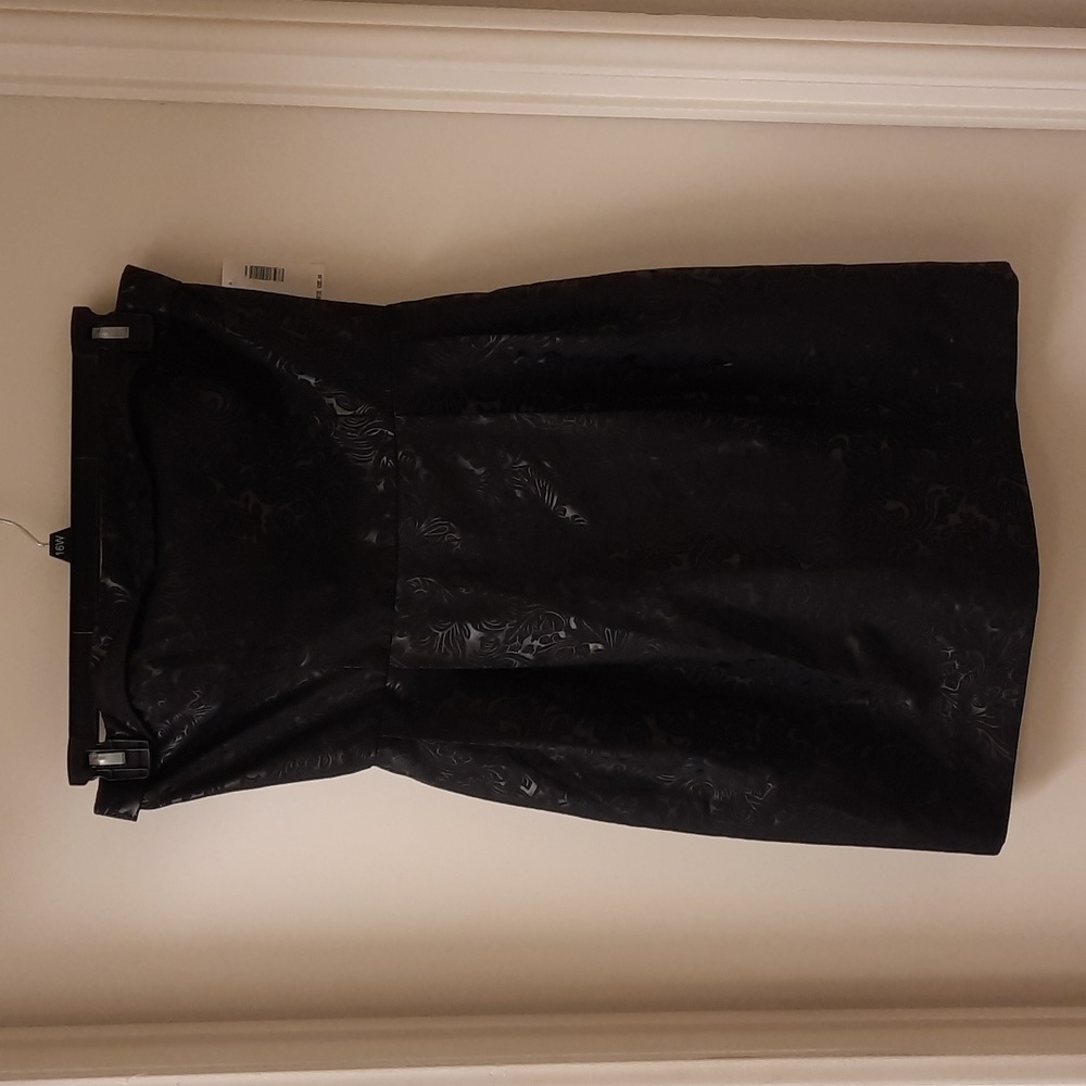 NWT, Anthro Hutch Black Brocade Strapless Dress